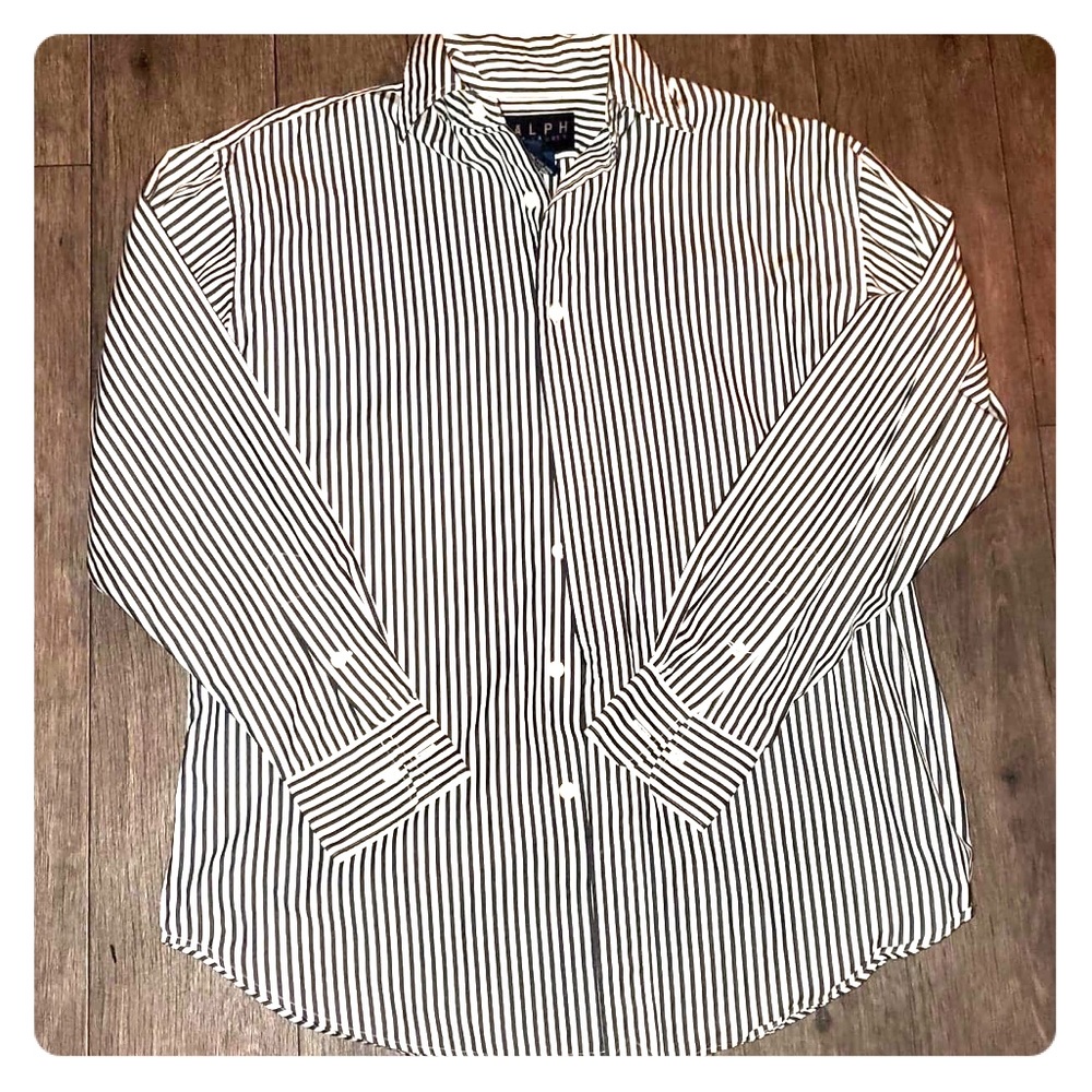 🌺Ralph Lauren black and white striped shirt🌺